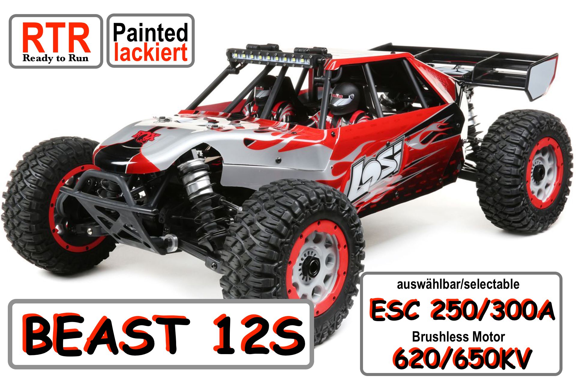 LOS05020V2/BEAST Losi DBXL-E 2.0 4WD 12S Brushless RTR