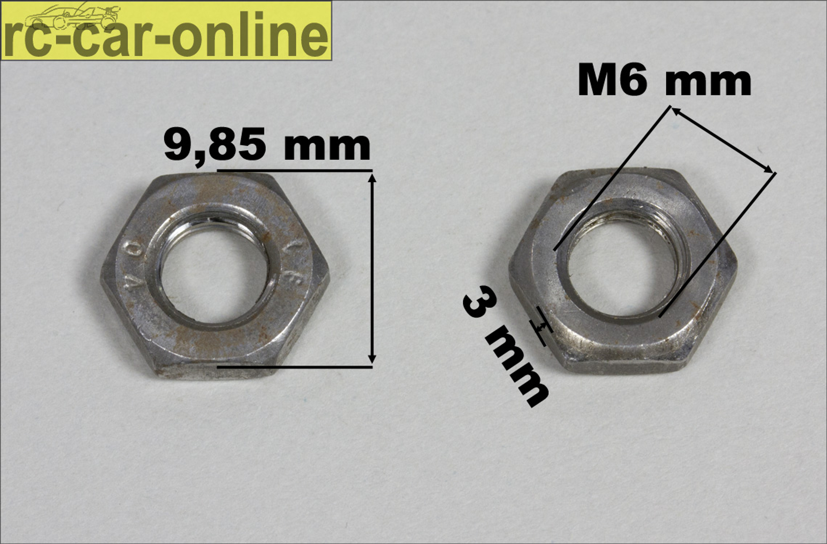 y0888 Stahl Flachmutter M6 Rechts- oder Linksgewinde, 2 St. y0888 Stahl Flachmutter M6 Rechts- oder Linksgewinde, 2 St.
