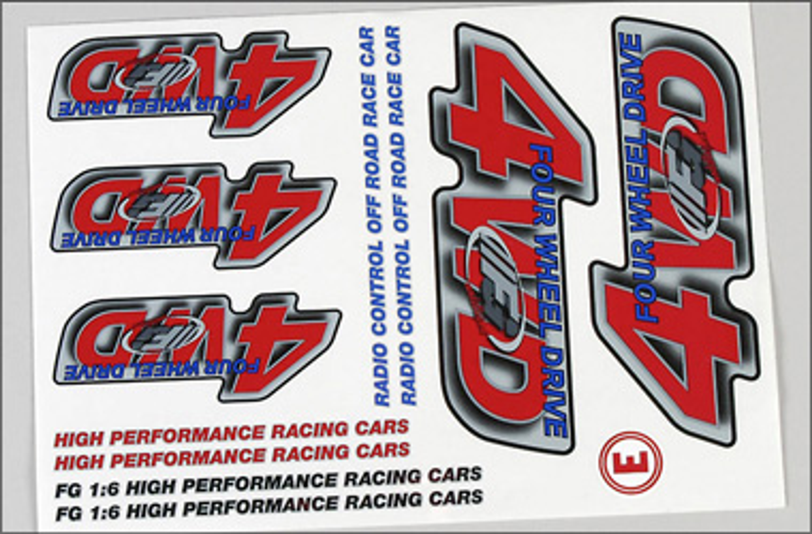 58155 FG 4 WD team decals for Monst./Stadium models, 1 pce.