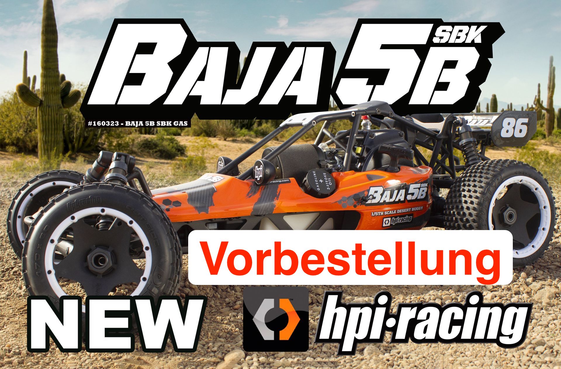 160323 HPI Baja 5B SBK petrol engine kit, pre-order with deposit