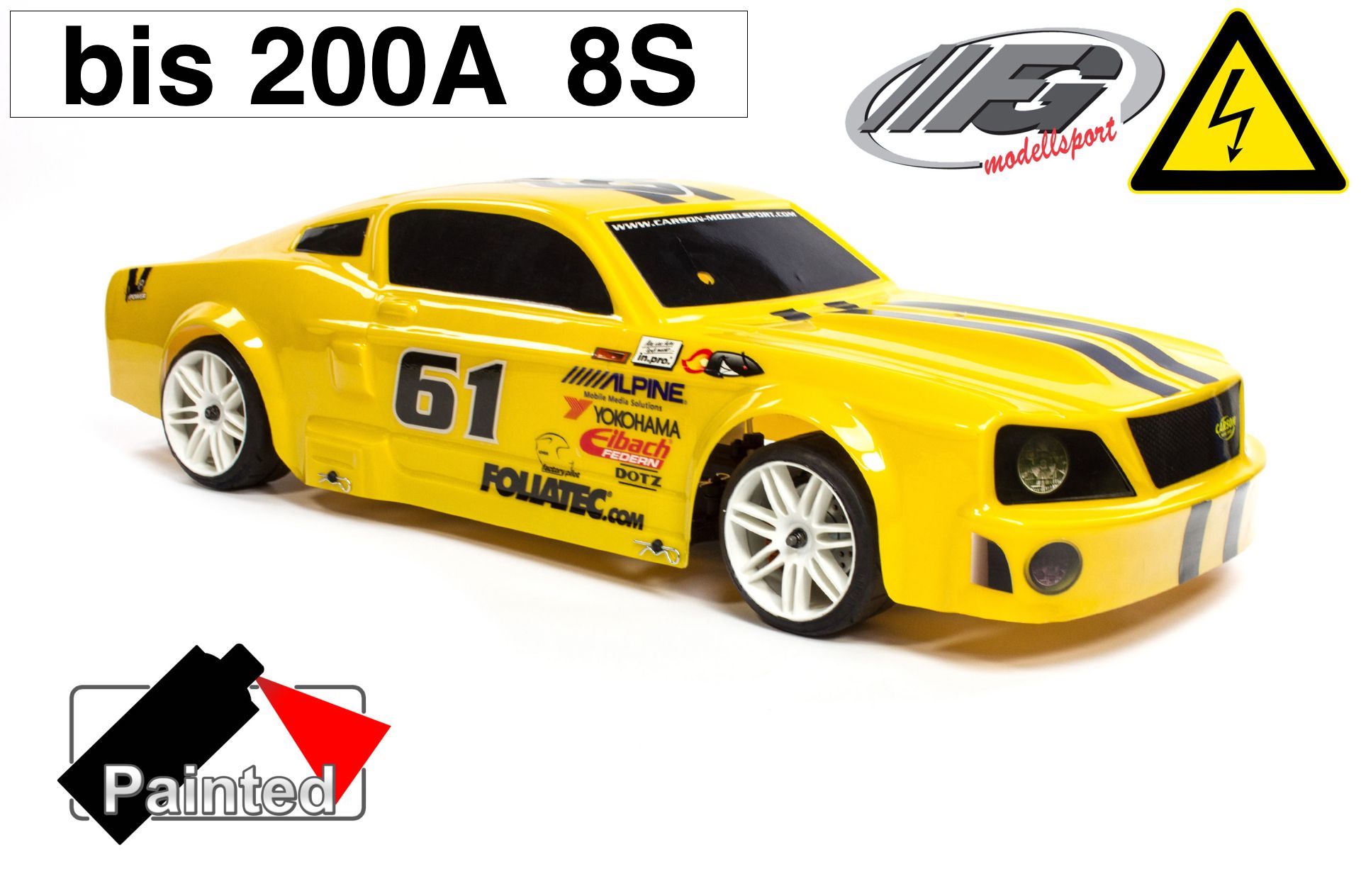 FG Sportsline 2WD-530 Elektro lackierter Ford Mustang bis 200A/8S FG Sportsline 2WD-530 Elektro lackierter Ford Mustang bis 200A/8S