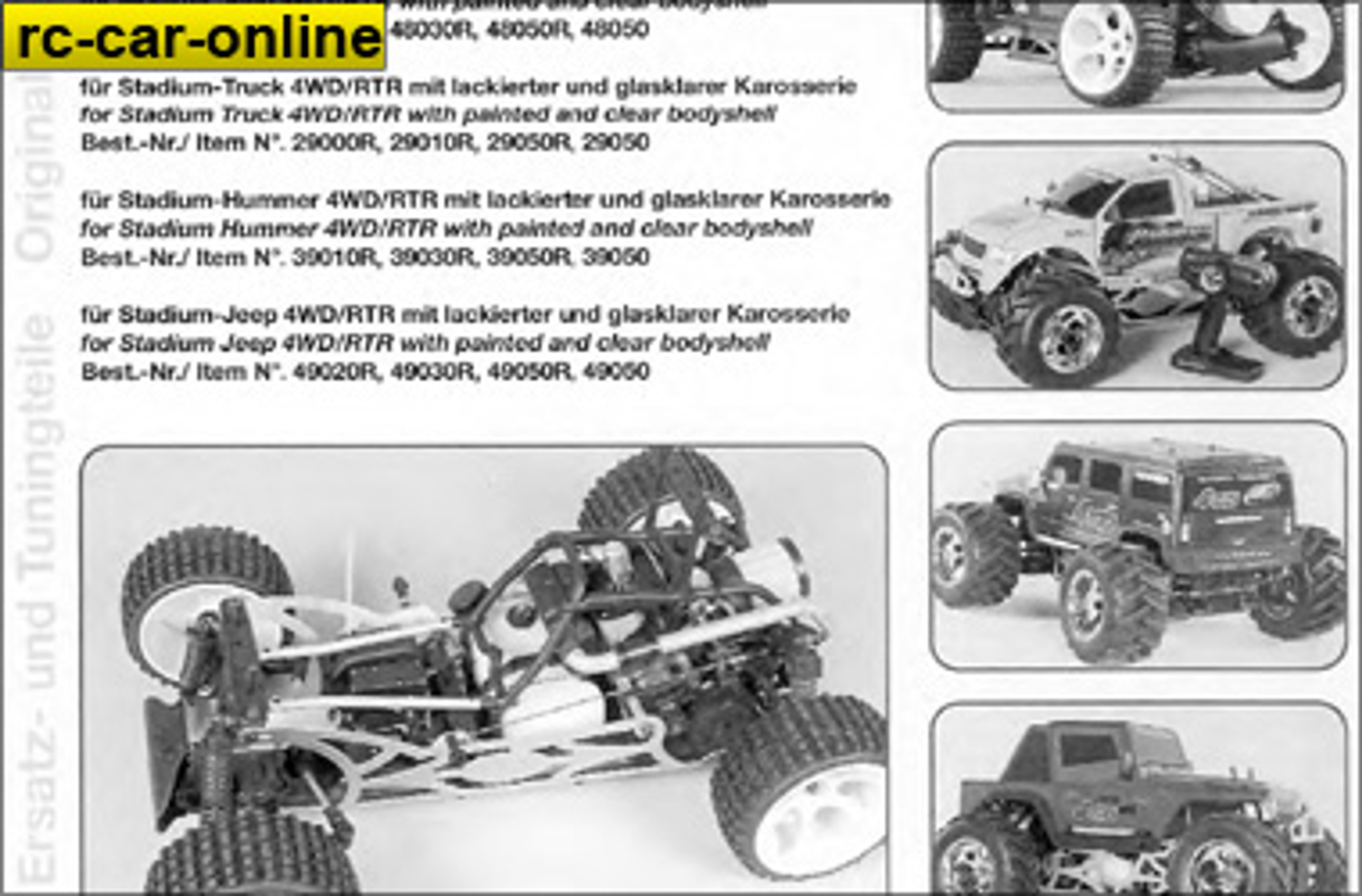 y0961/01 FG manuals for Beetle/Monster Sportsline 4WD, 1 St.
