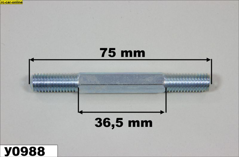 y0988 electrogalvanized M8 steel turnbuckles - 75 mm, 2 pcs.