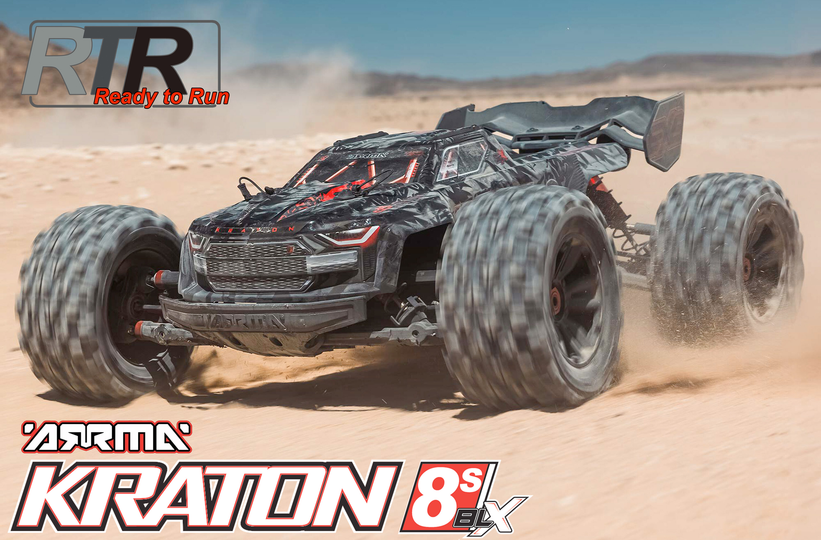 ARA5808V2T1 KRATON 4X4 8S BLX EXB 1:5 Brushless Monster Truck RTR, schwarz ARA5808V2T1 KRATON 4X4 8S BLX EXB 1:5 Brushless Monster Truck RTR, schwarz