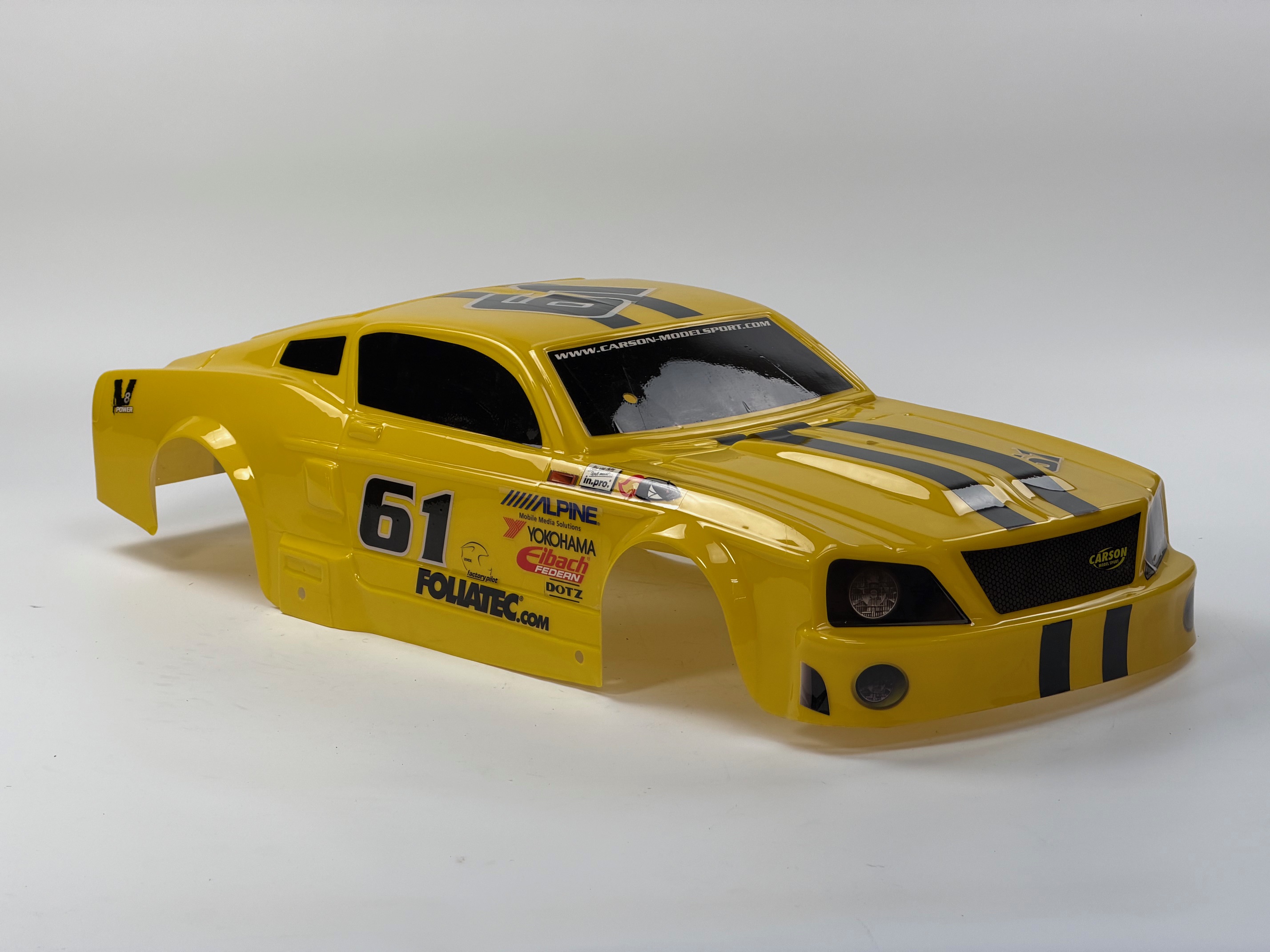 y1080/12 scratches yellow Ford Mustang body 530/535 wheelbase, used