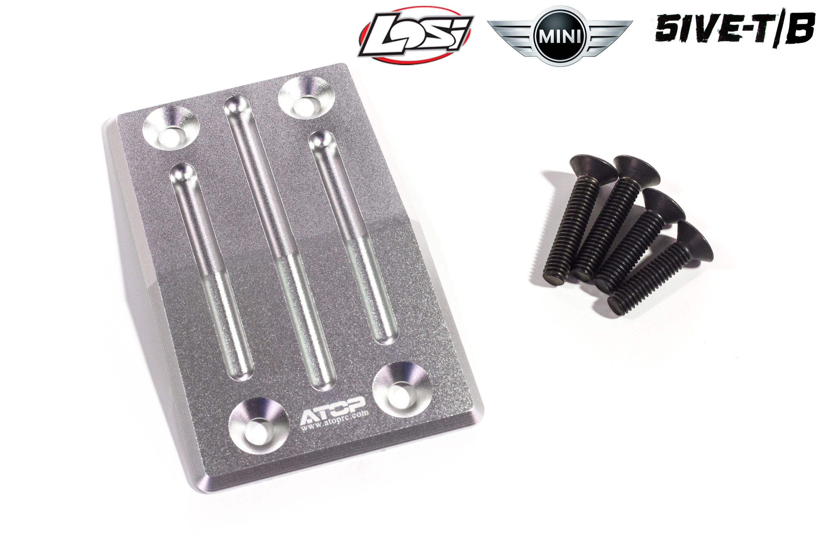 AT-5T006 ATOP Aluminum front skid plate Losi 5ive-T/2.0/B and Mini AT-5T006 ATOP Aluminum front skid plate Losi 5ive-T/2.0/B and Mini