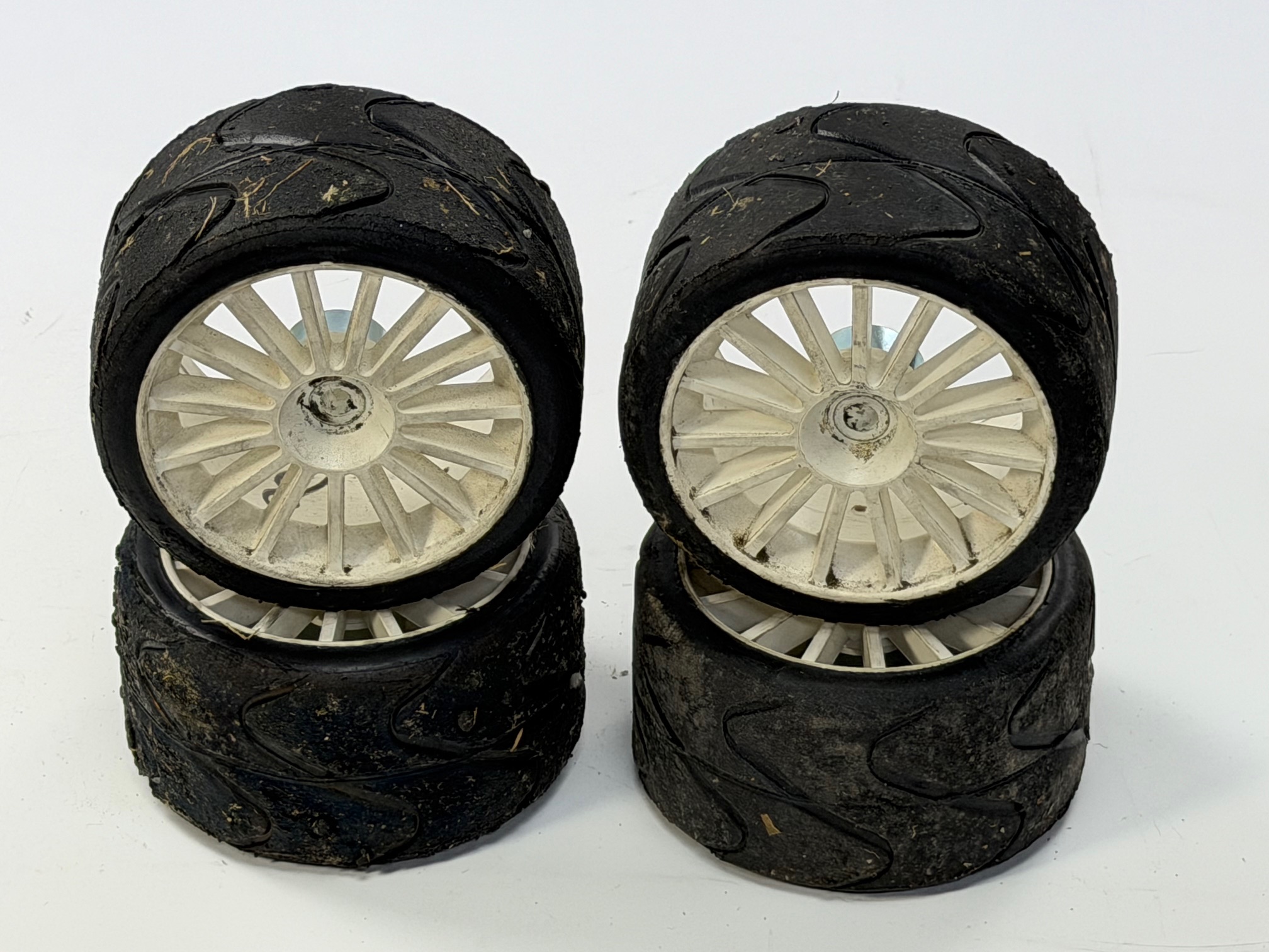 y310 GRP tyre set on white ATS rims, 2 pairs, used