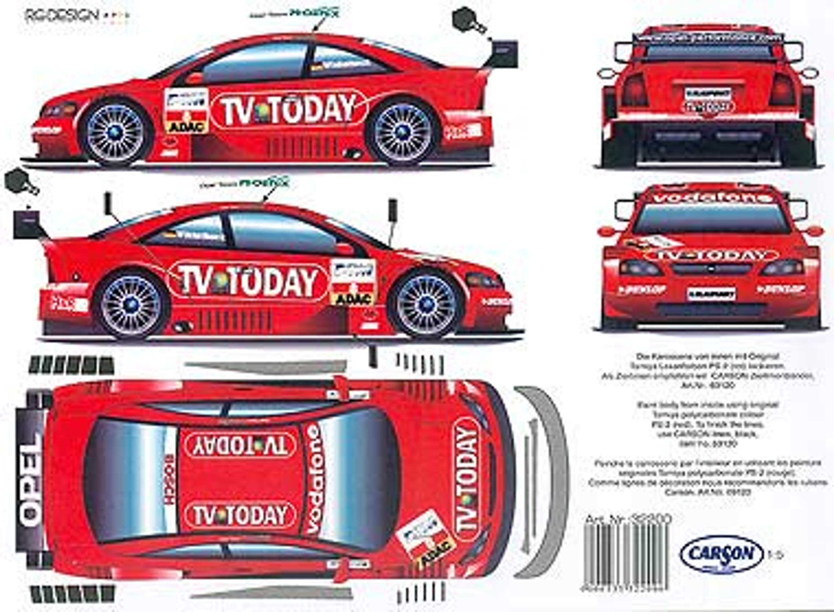 cs32200, Opel team decals TV-Today - set cs32200, Opel team decals TV-Today - set