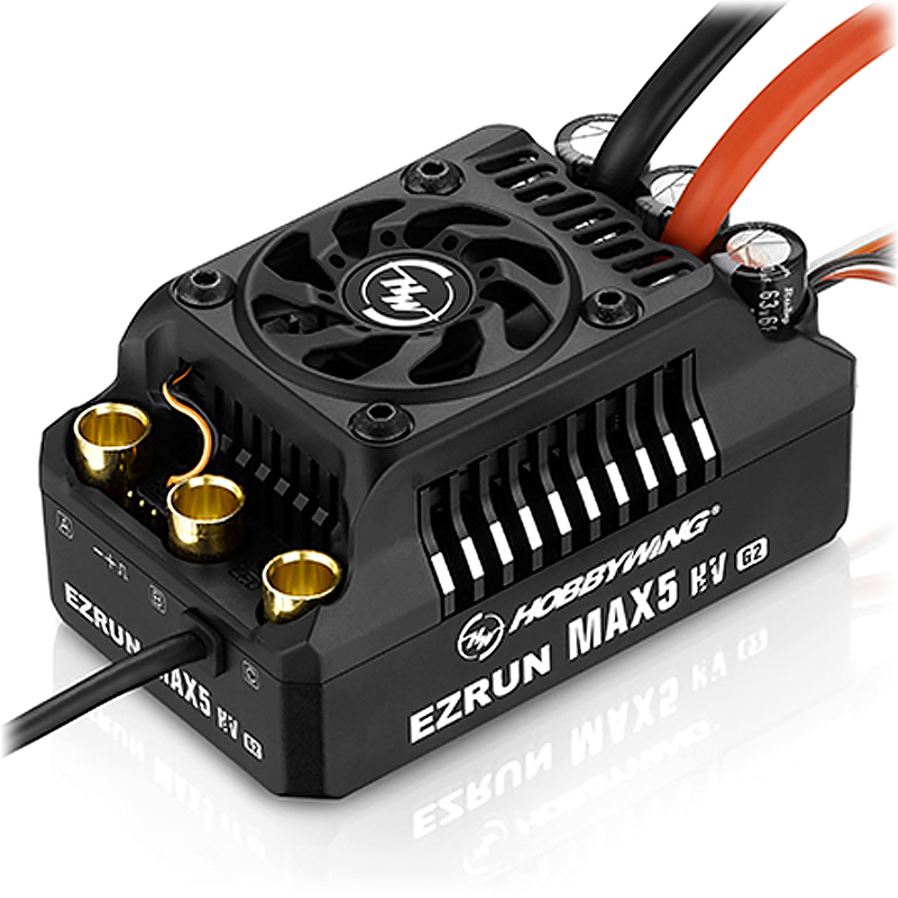 HW3010420 Hobbywing Ezrun MAX5 HV G2 Regler 250 Amp, 6-12s LiPo, BEC 8A