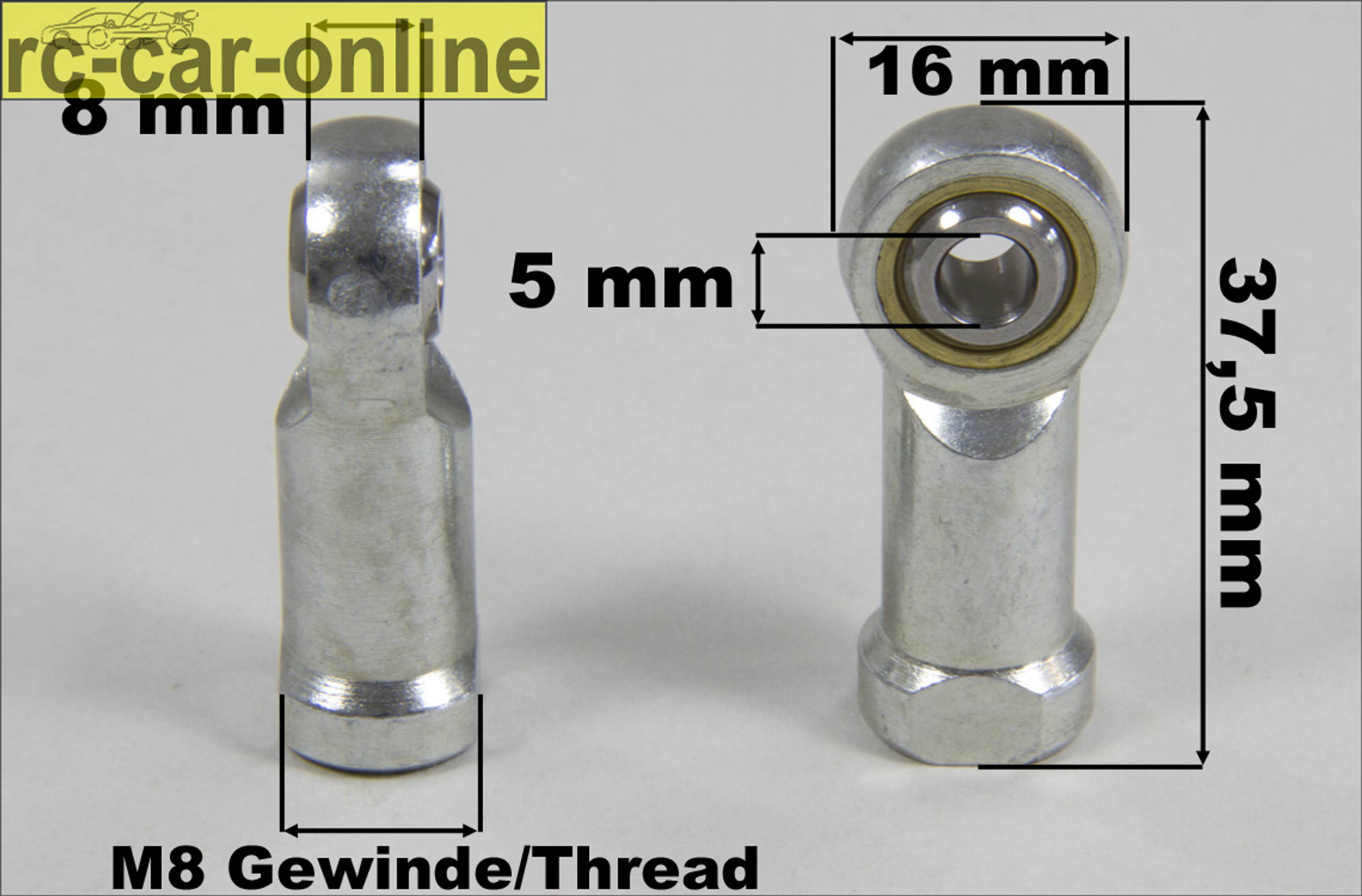 y0529/02L Stahlkugelpfanne mit M8 Linksgewinde und 5 mm Kugelbohrung y0529/02L Stahlkugelpfanne mit M8 Linksgewinde und 5 mm Kugelbohrung
