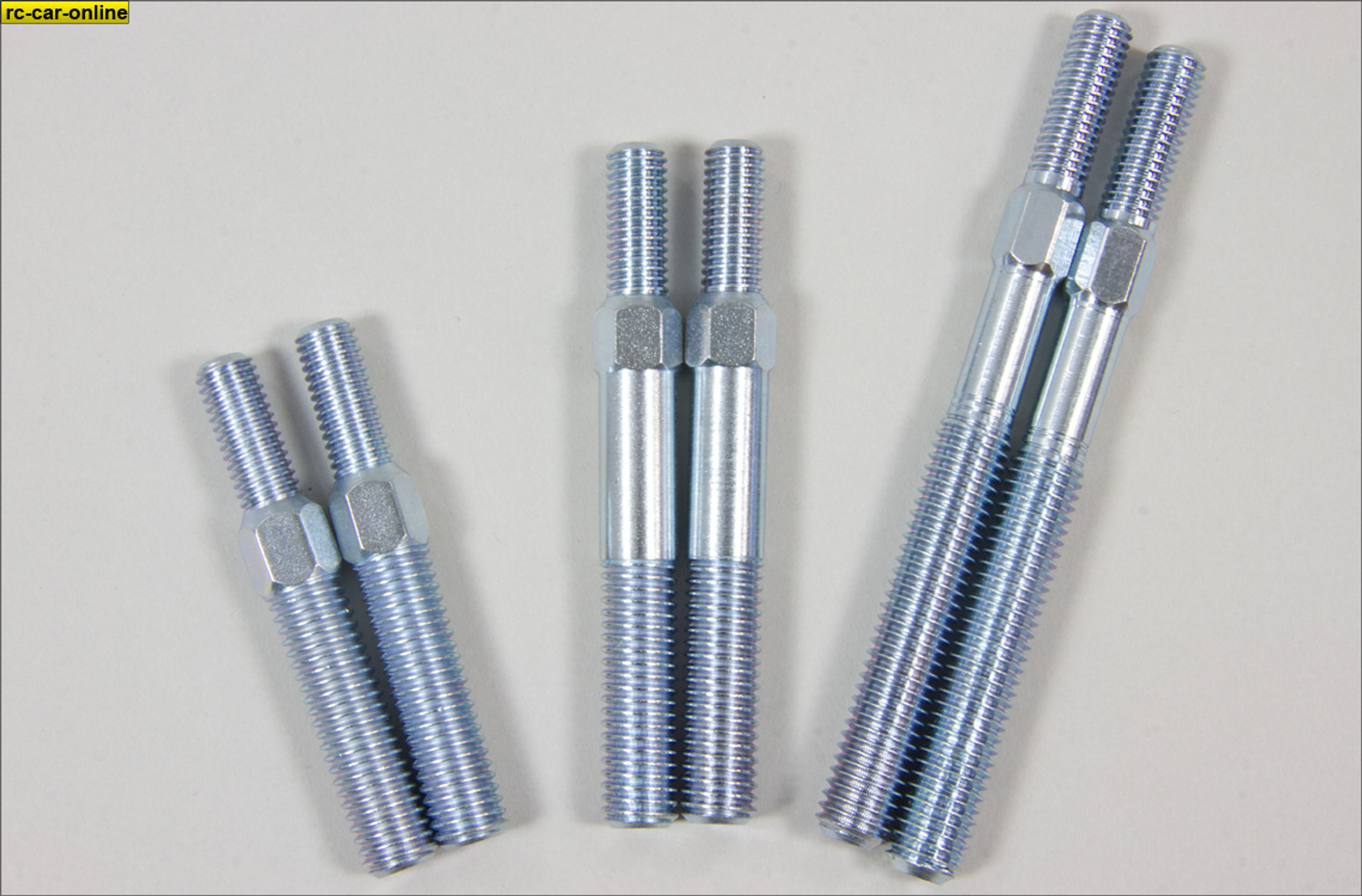 y0782/01 Electrogalvanized M8/M10 steel turnbuckles - all lengths, 2 pcs.