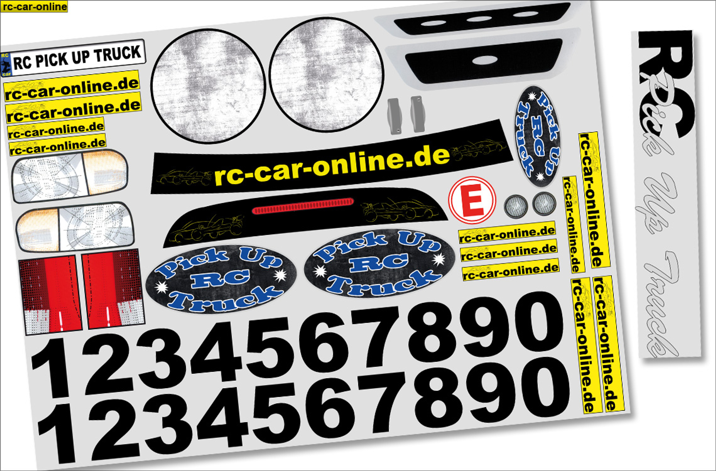 y0044/01 Pick Up Truck vehicle decal set