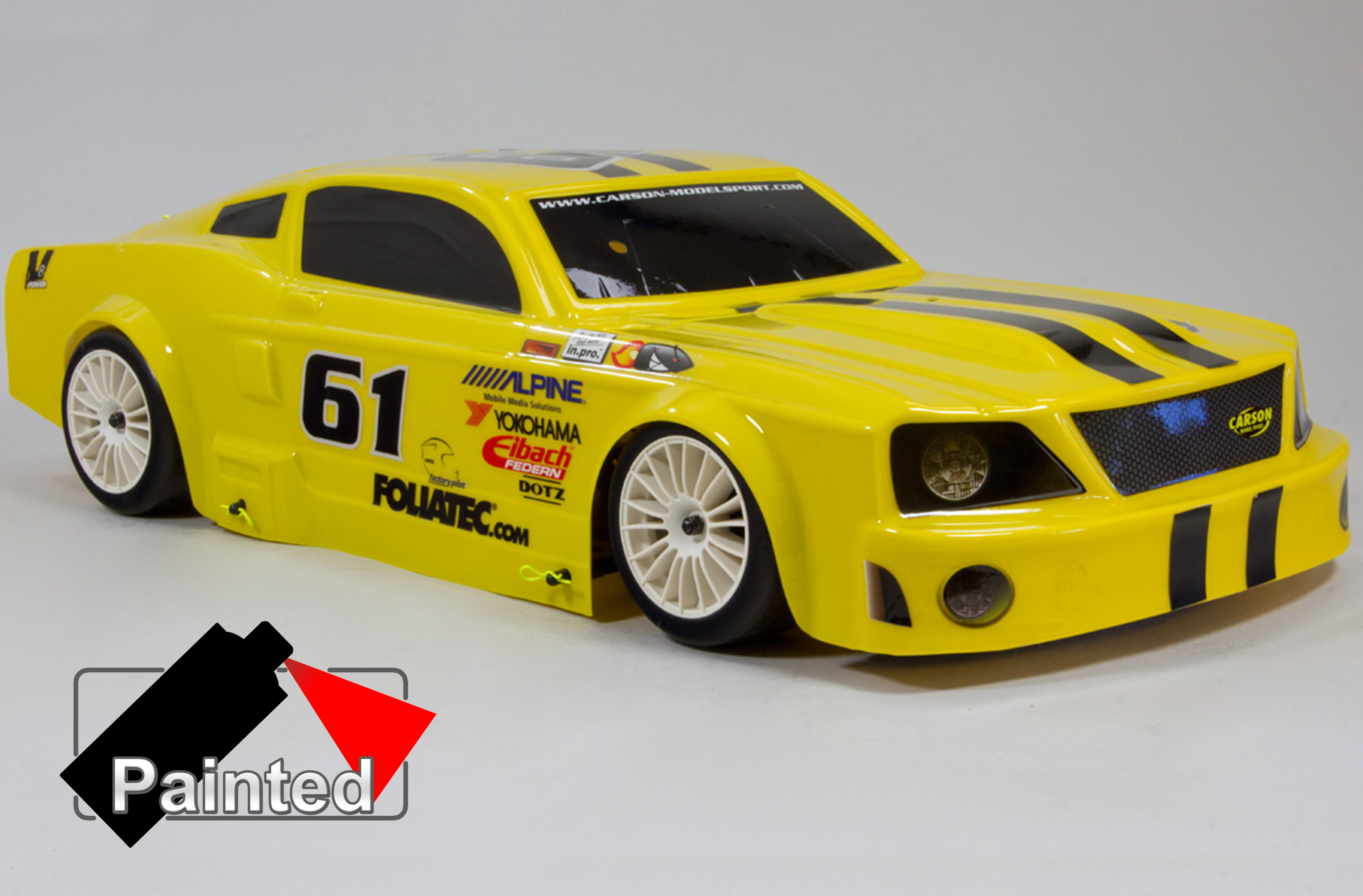y1080 Painted Ford Mustang body shell 530/535 wheelbase