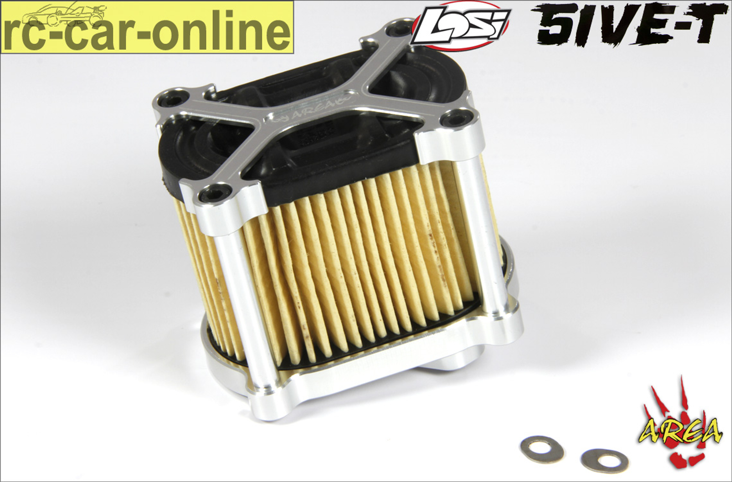 AREA-5T-028/029 Air filter system Losi 5ive-T and Mini, with filter elements