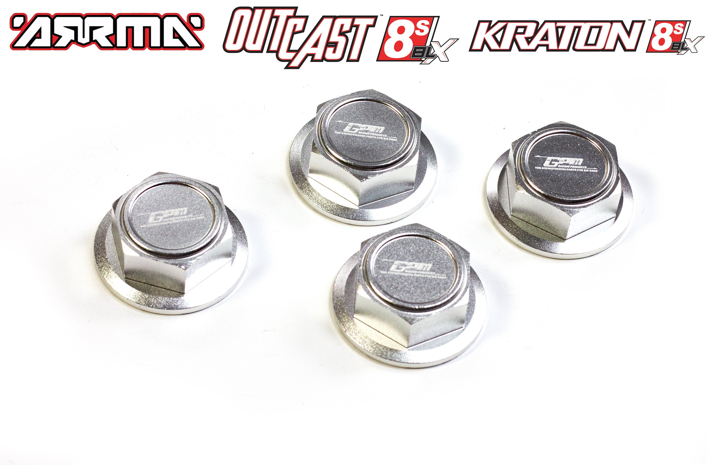 AKX005 GPM Closed wheel nuts for Arrma Kraton/Outcast 8S