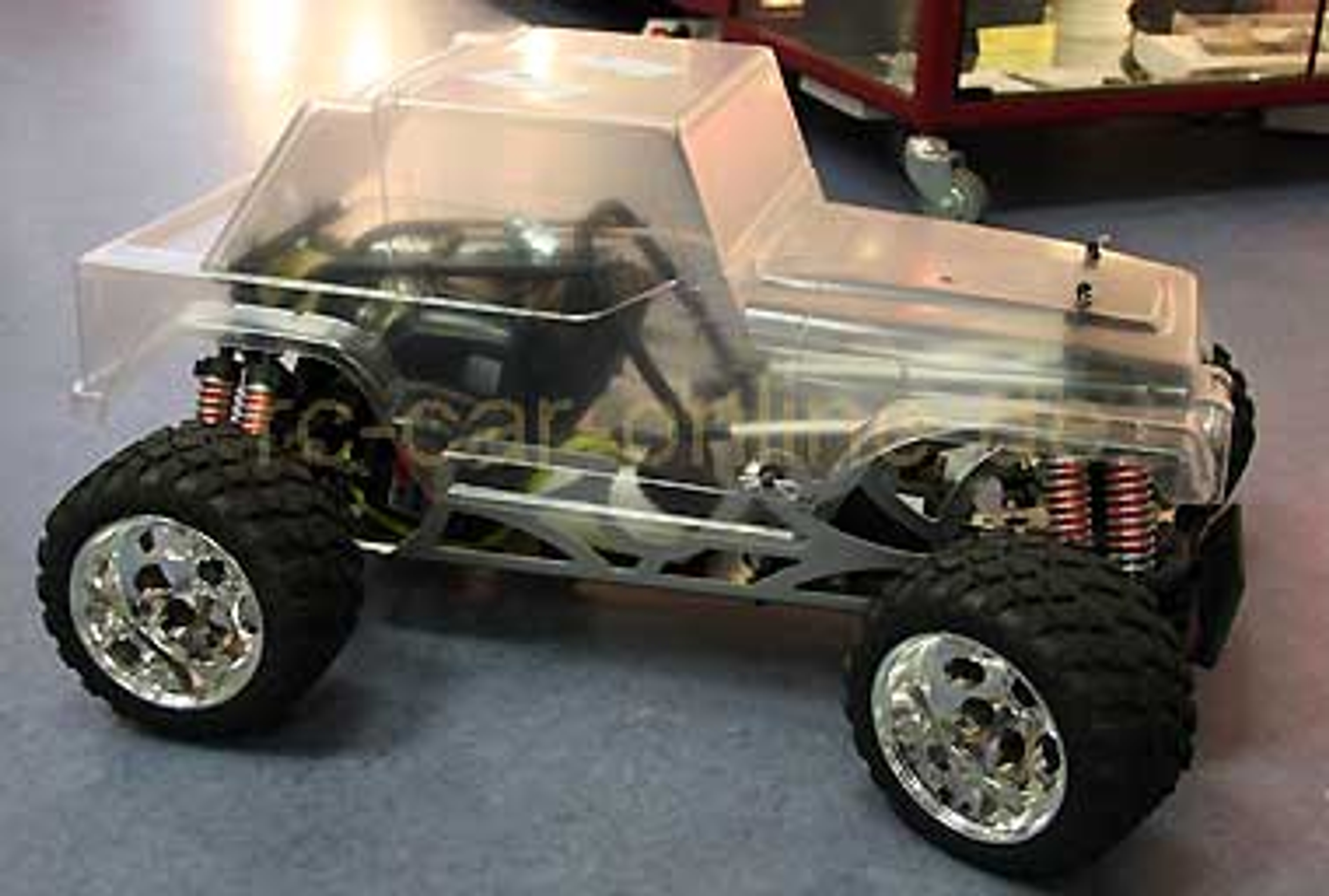 41150, FG Stadium Jeep body shell, clear, unpainted, 1pce.