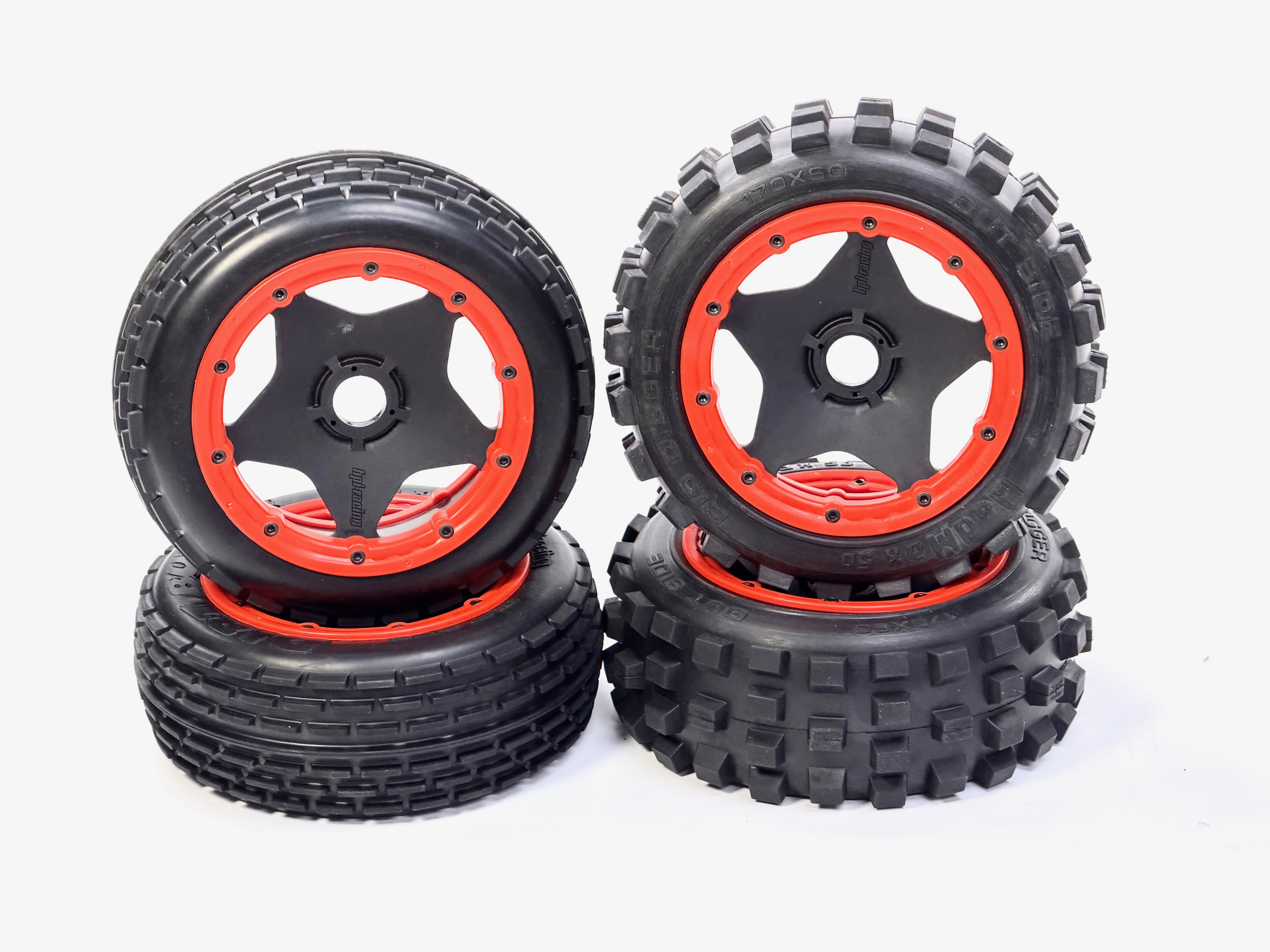 y1416/03 GPM - Ultragrip/Big Digger Kombi mit HPI Felgen für HPI, Losi, Carson und Co. (24mm 6-Kant) 2 Paar