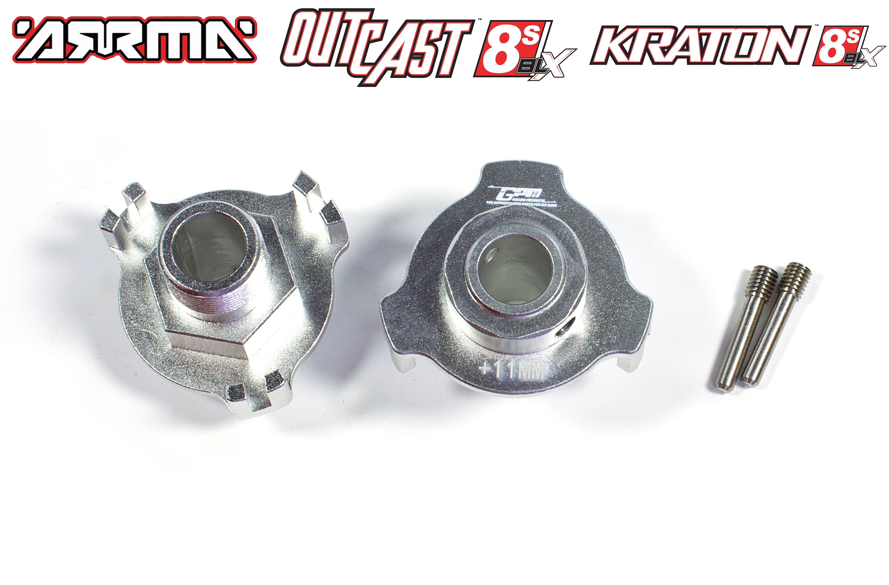 AKX10/ +11MM GPM Spurverbreiterung für Arrma Kraton 8S AKX10/ +11MM GPM Spurverbreiterung für Arrma Kraton 8S