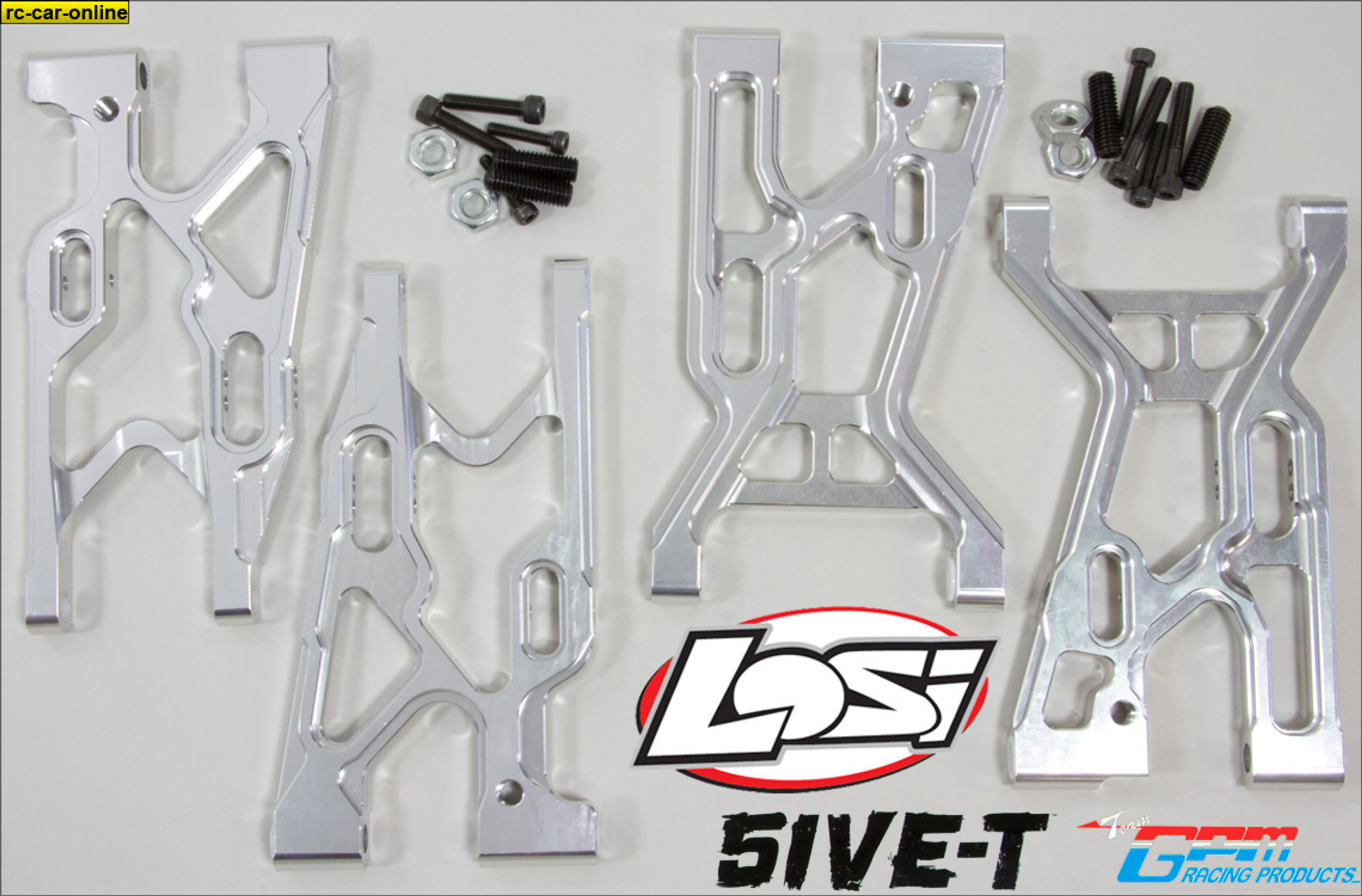 y0777/01 GPM / Losi 5ive-T a-arm set front and rear, set