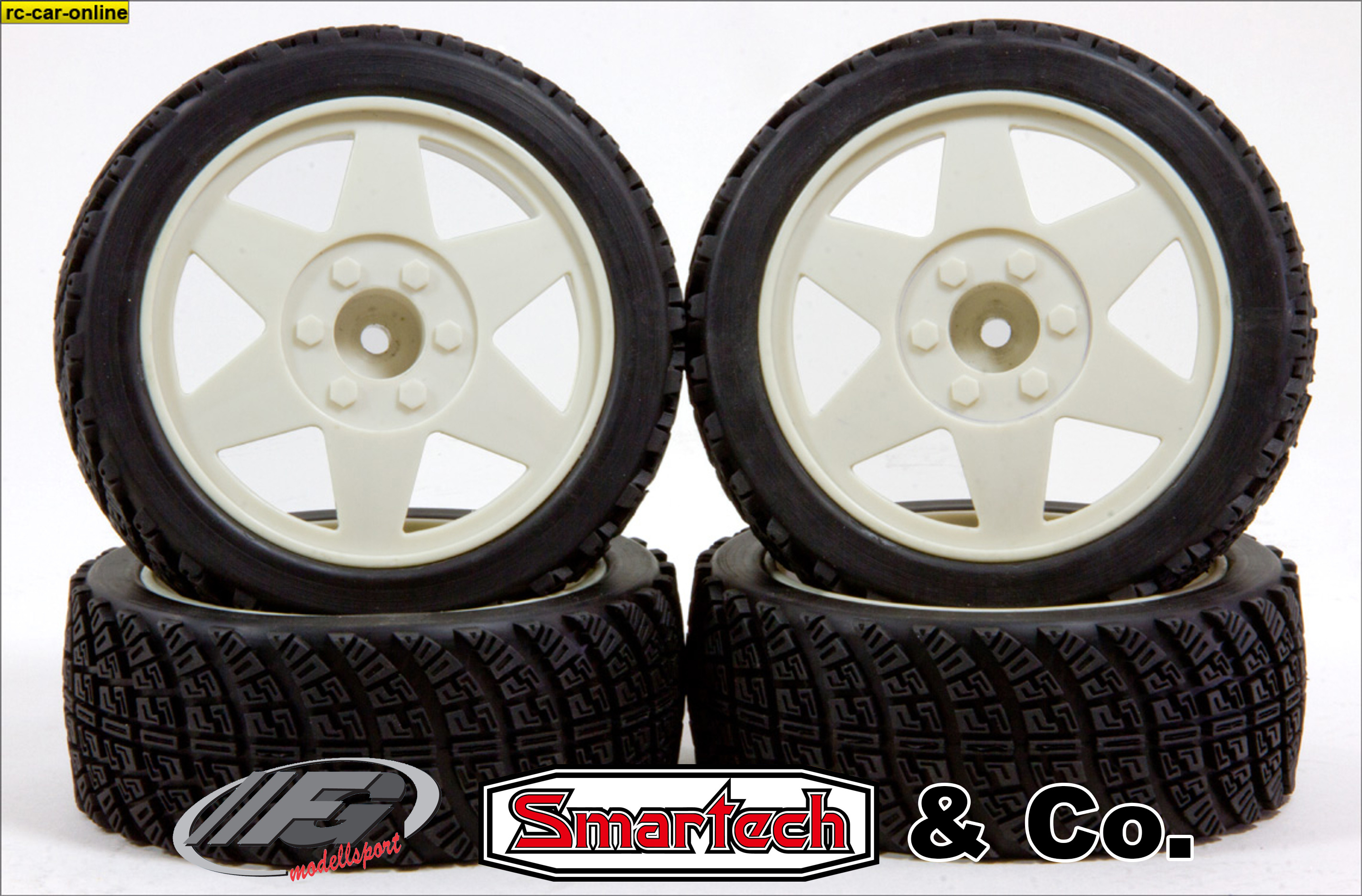 y0760 BigScale Rallye-Cross Reifen Typ 450 für FG & Co, 2 Paar/4Stück für 18mm Vierkantmitnehmer y0760 BigScale Rallye-Cross Reifen Typ 450 für FG & Co, 2 Paar/4Stück für 18mm Vierkantmitnehmer