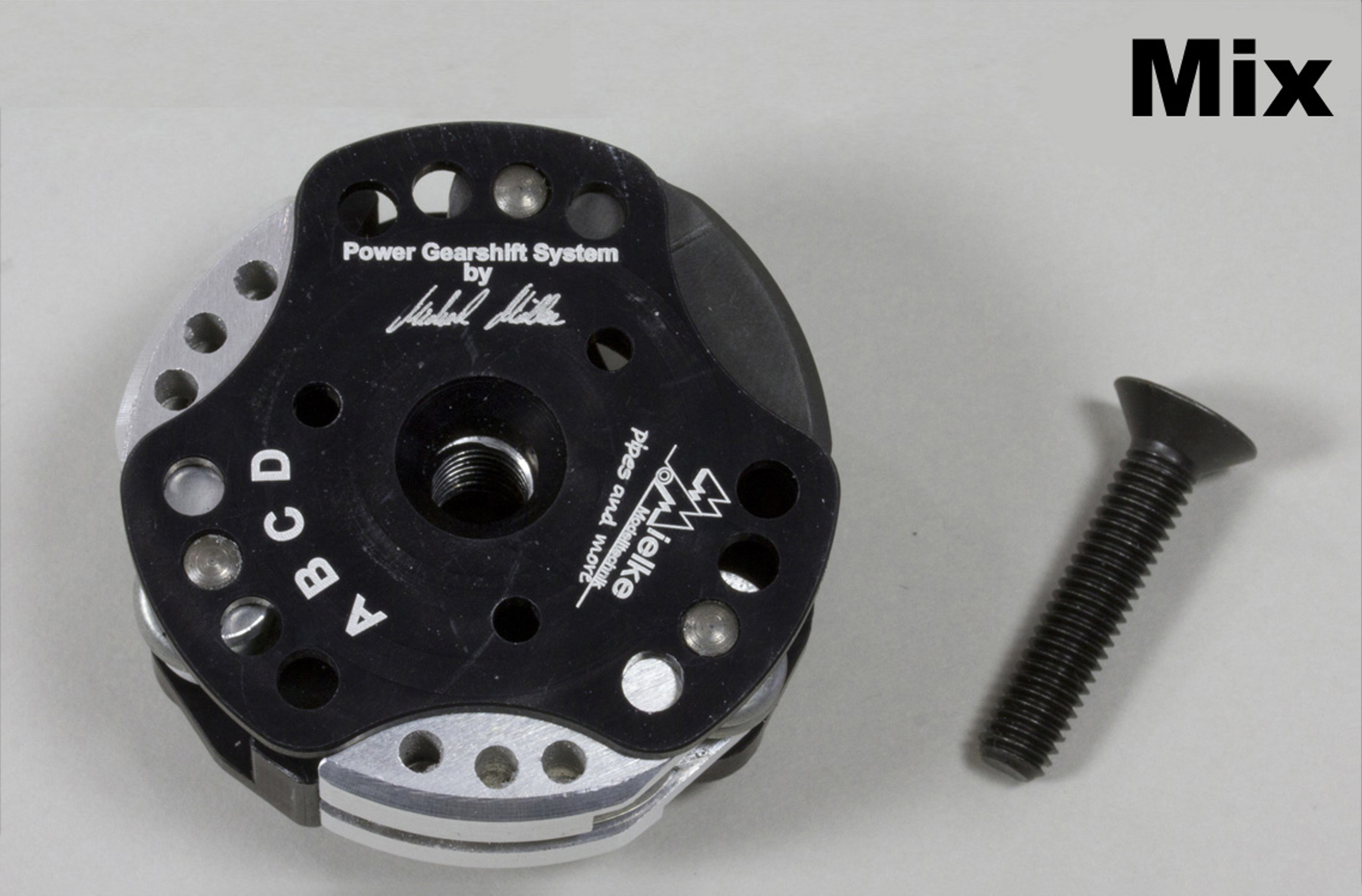 Mielke 5541 Power Gearshift Kupplung für FG, (außer Formel 1+Evo2020), Harm, RS5, Mix, 2,4mm Federn, langer Kupplungsmitnehmer