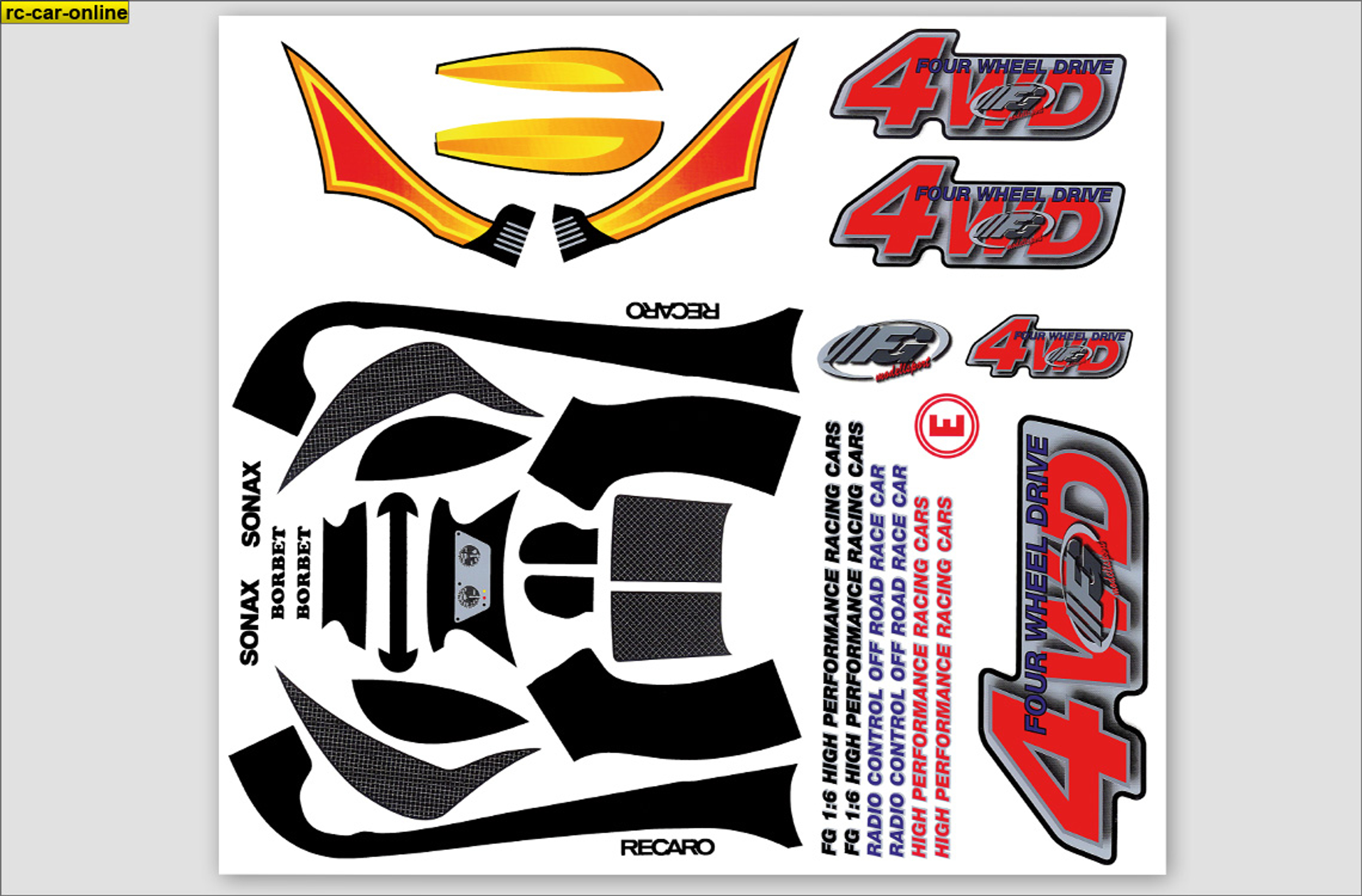 68155 Model decal for Off-Road Buggy 4WD RTR, set