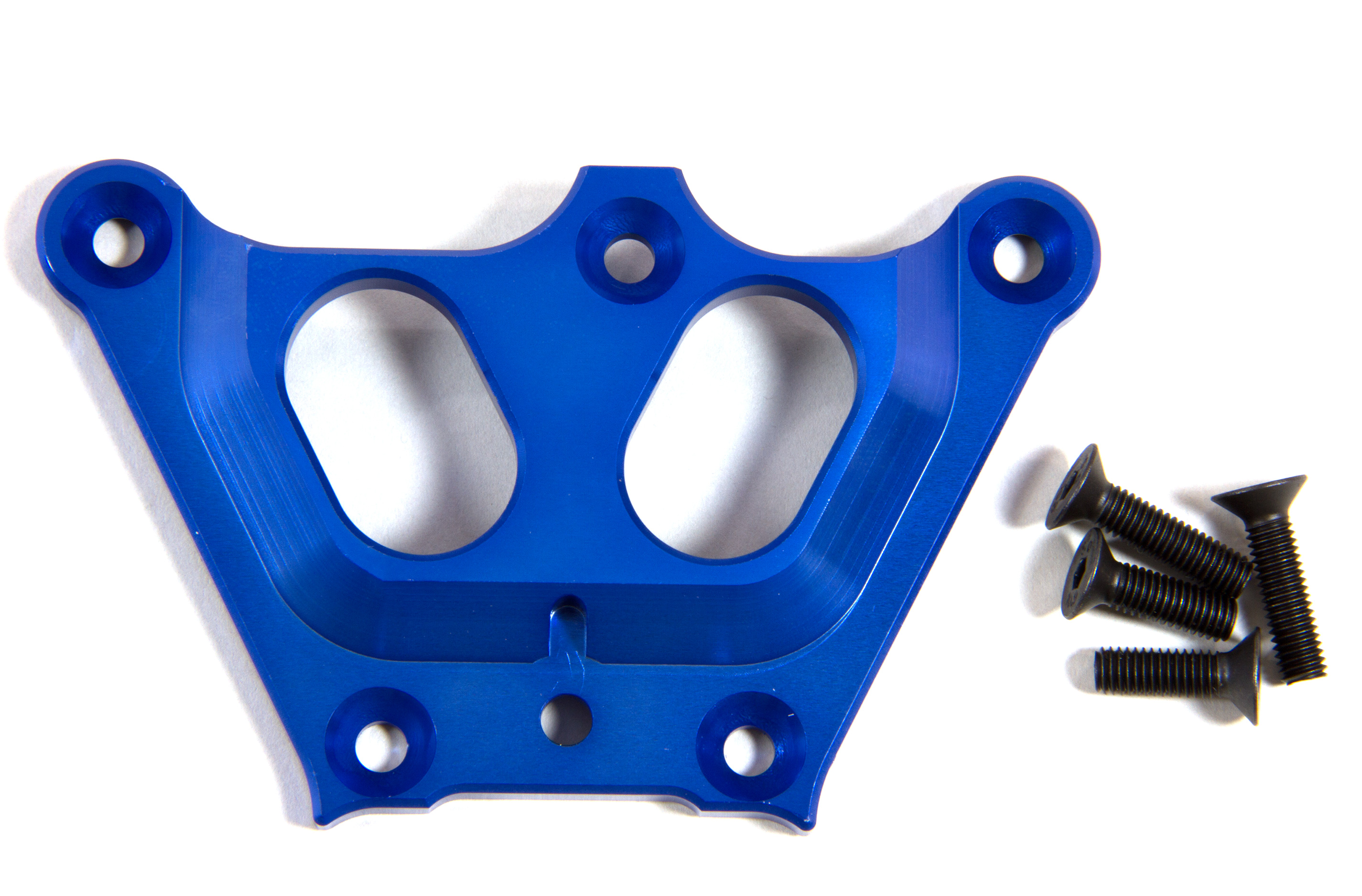 LOSB2559 Losi Alloy Front Top Chassis Brace, Blue 5ive-T and Mini