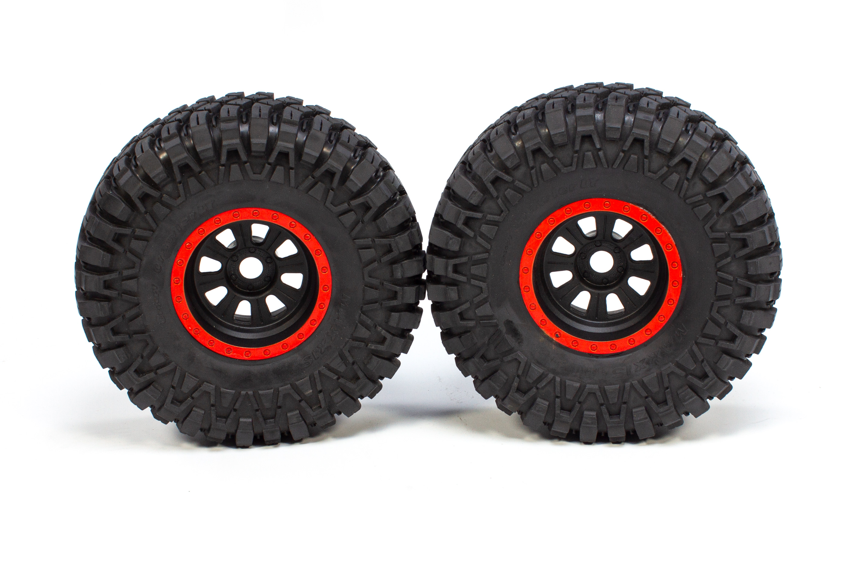 LOS45030/01 Losi Maxxis Creepy Crawler LT tyres with rims, mounted for Super Rock Rey