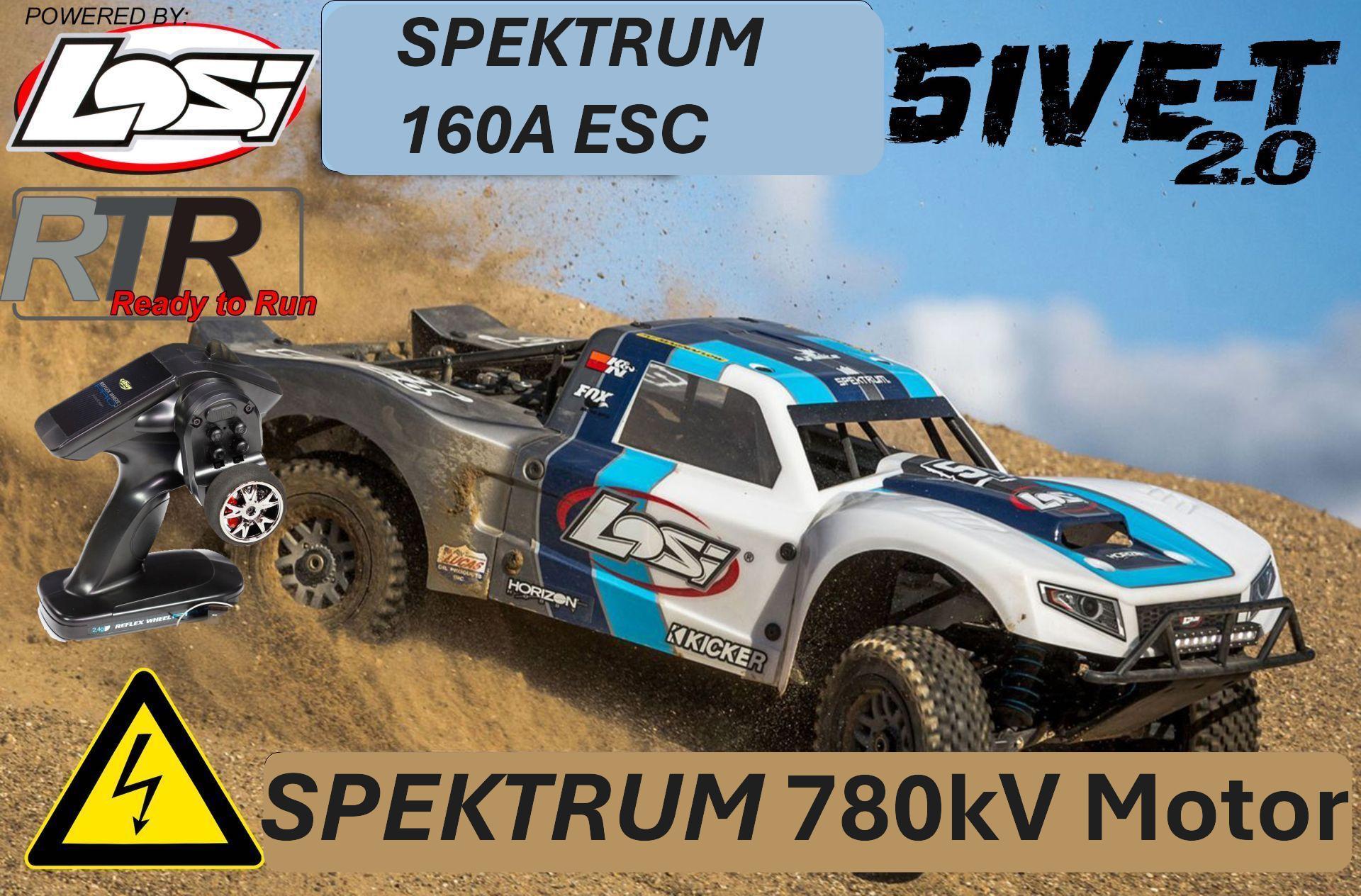 LOS05014V2T1/Spektrum Losi 5ive-T 2.0 V2 Elektro 8S 1/5 4WD SCT, RTR