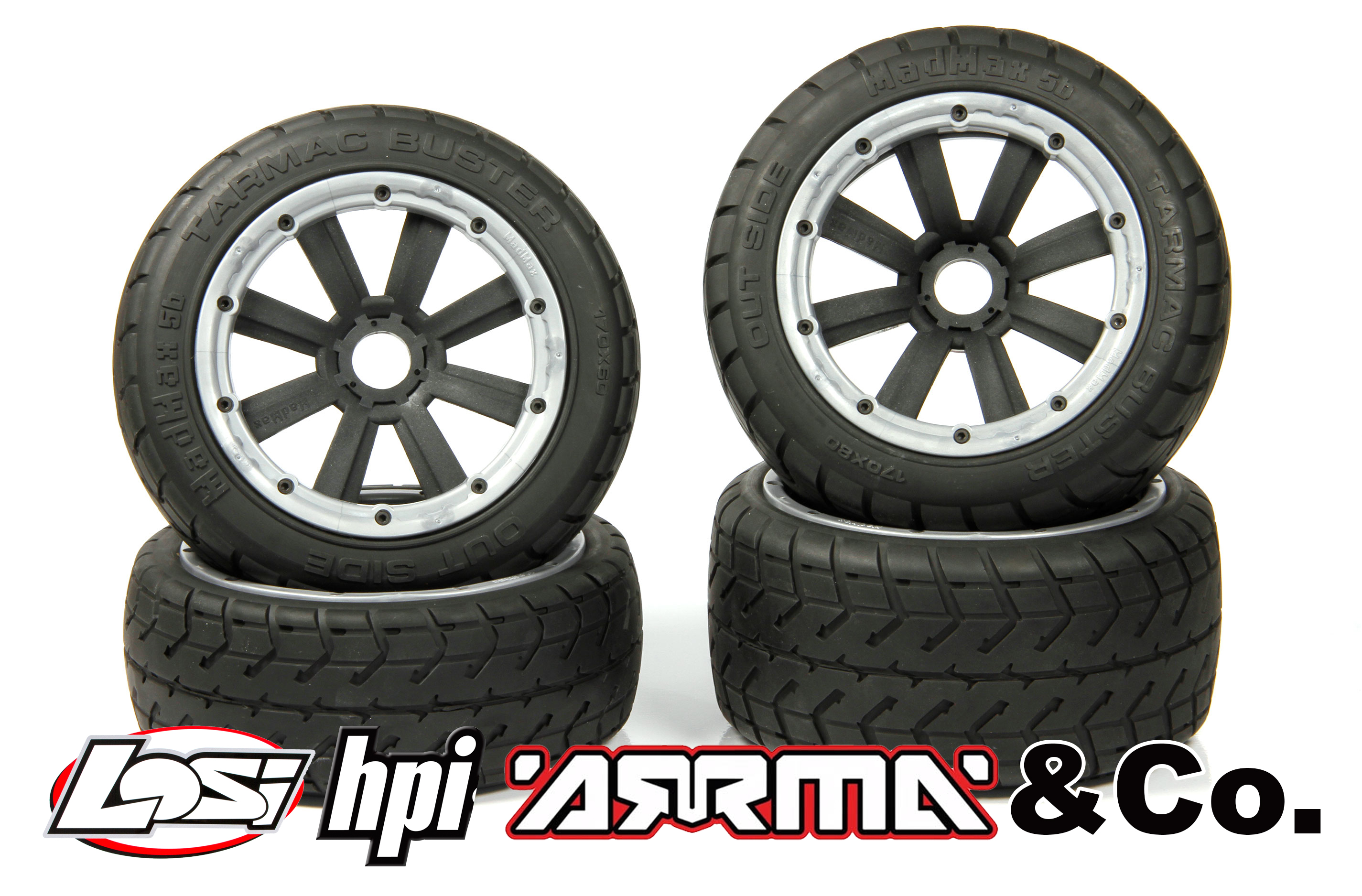y1405/01 MadMax TARMAC BUSTER 170x80/x60 for HPI + Losi (24 mm hex drive) Offer